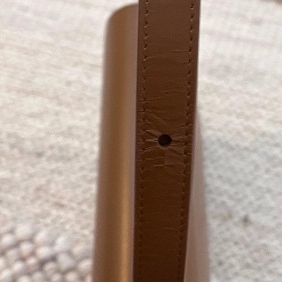 APC Grace Baguette Leather Handbag in Warm Honey Brown with Gold Clasp - Picture 13 of 13